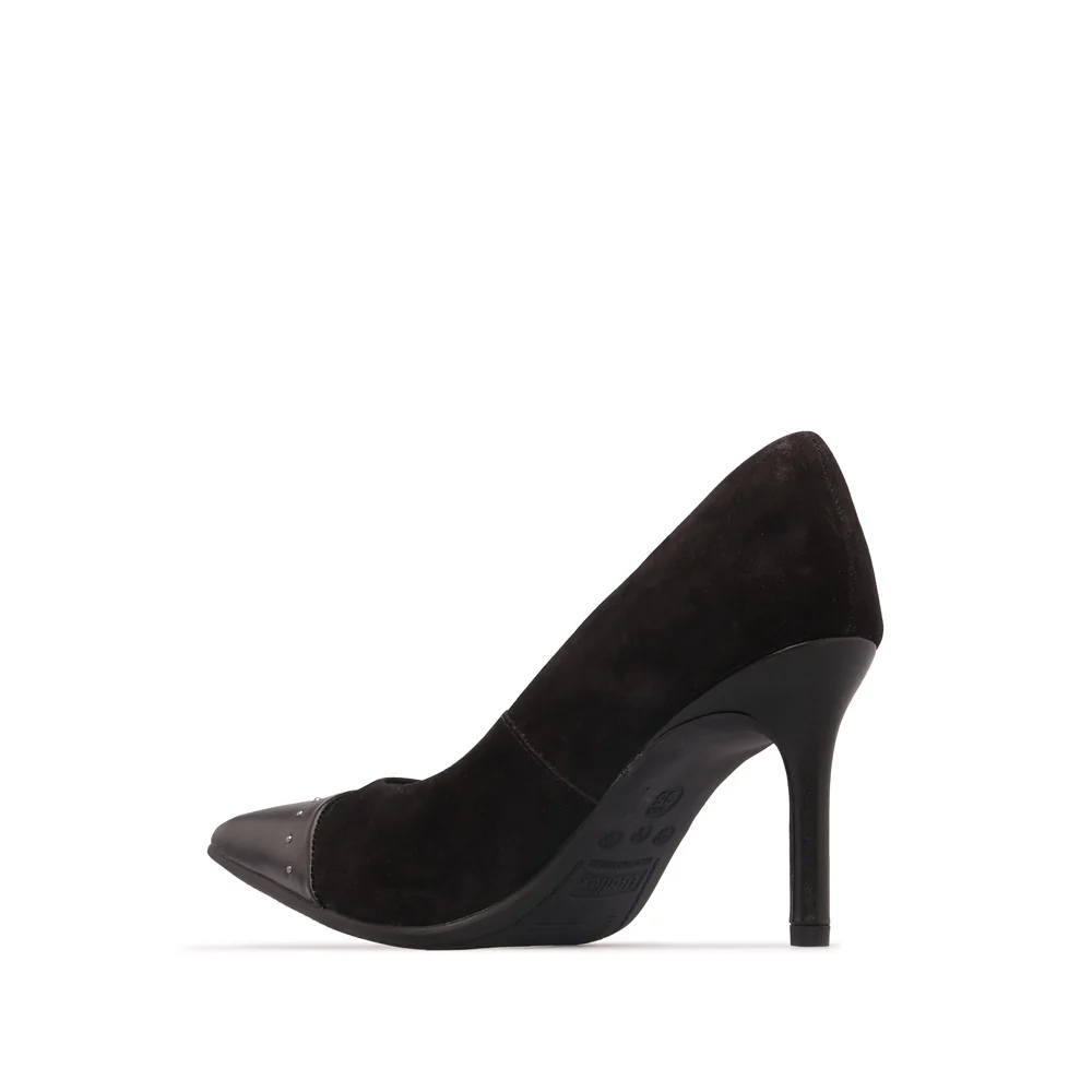 Sapato Salto Alto Mulher Nobuck Preto - Image 4