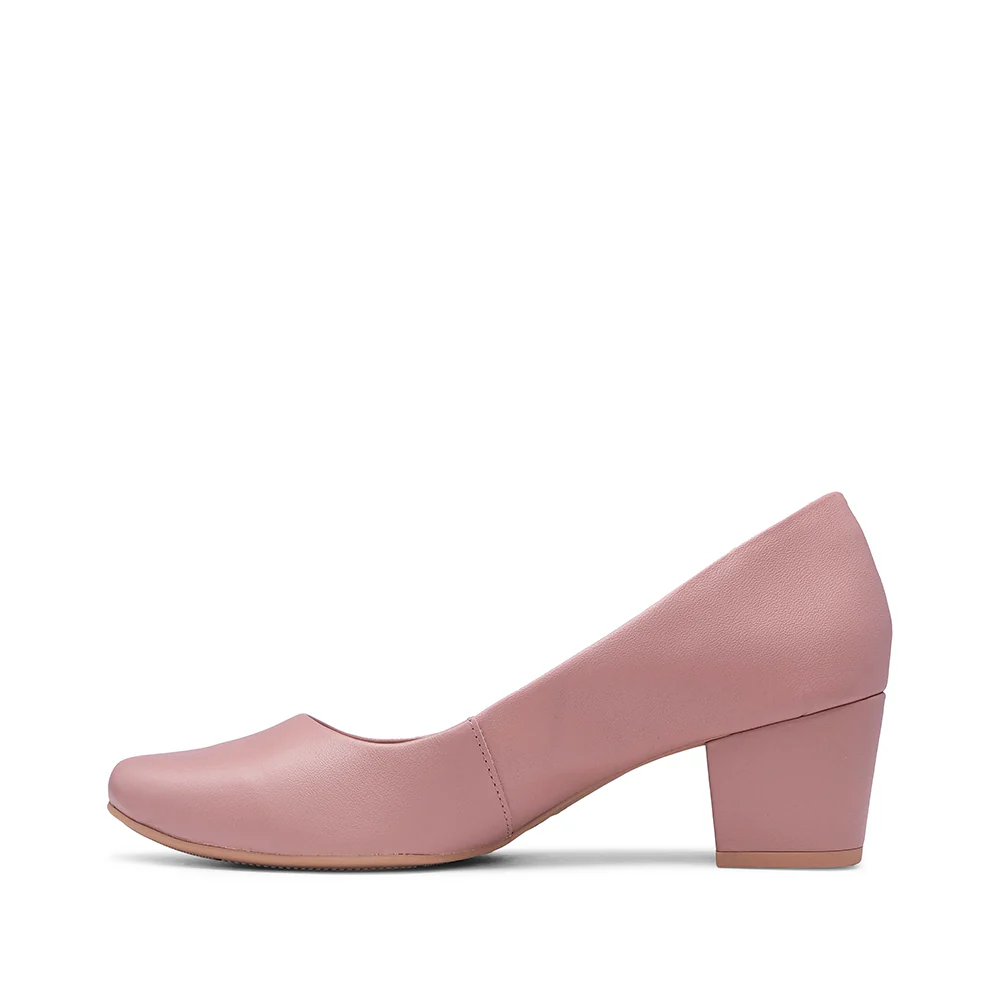 Sapato Salto Médio Mulher Pele Rosa - Image 2