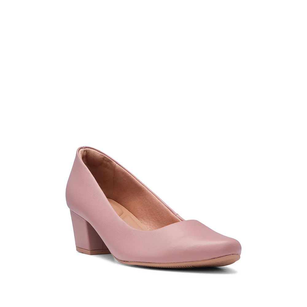 Sapato Salto Médio Mulher Pele Rosa - Image 3