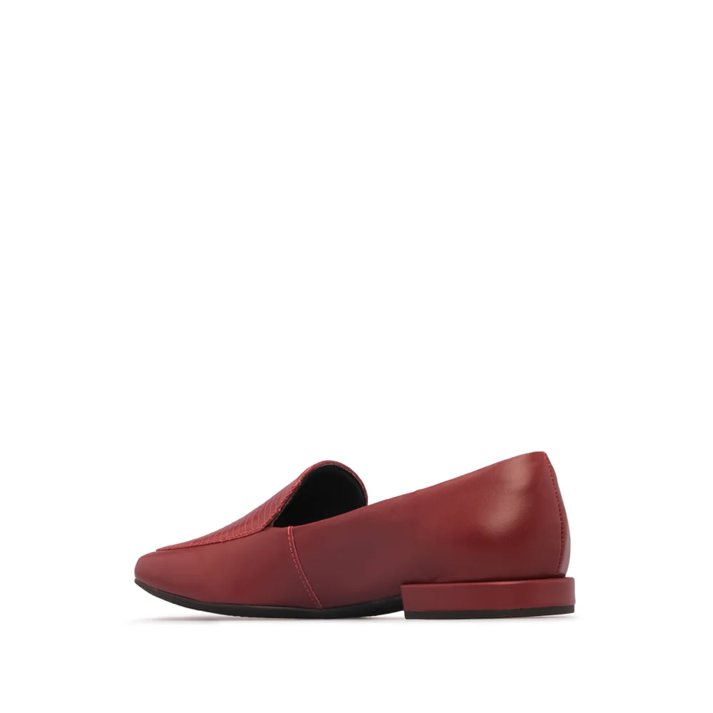 Sapato Salto Raso Mulher Pele Vermelho - Image 4