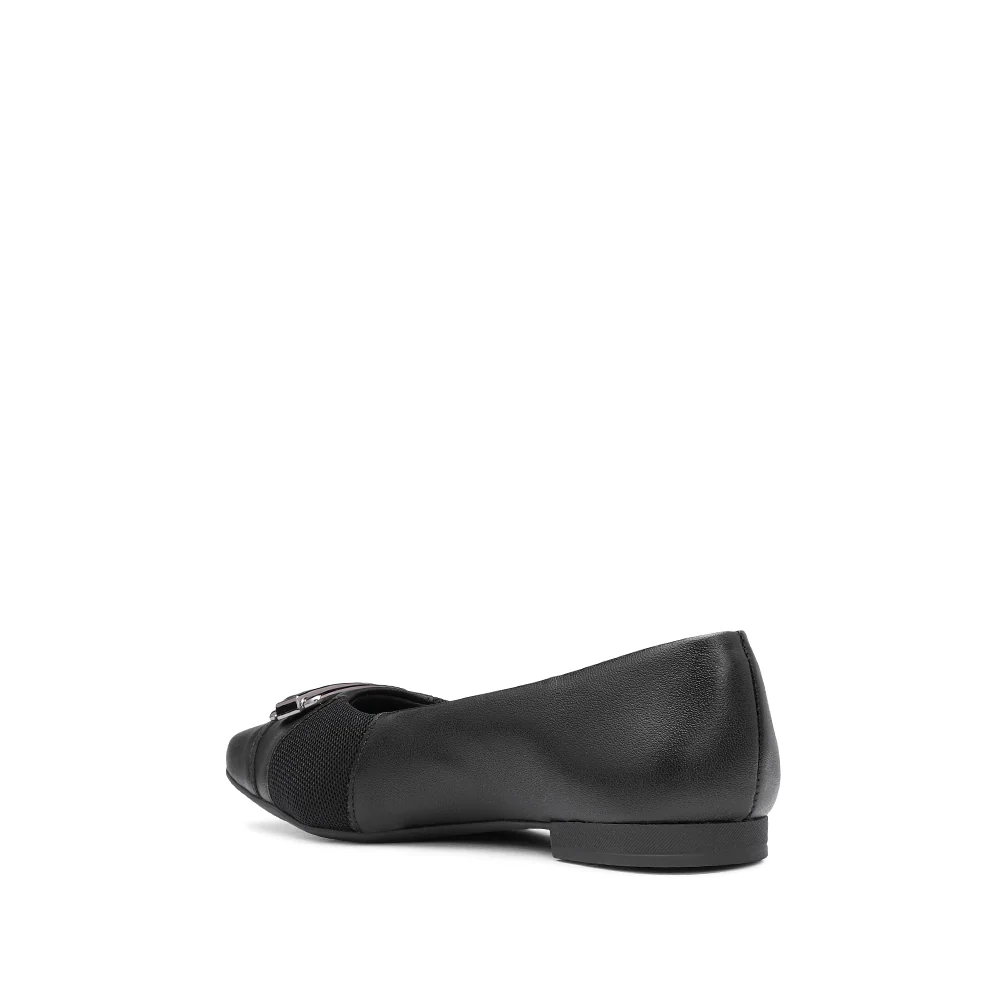 Sapato Salto Raso Mulher Pele Preto - Image 4