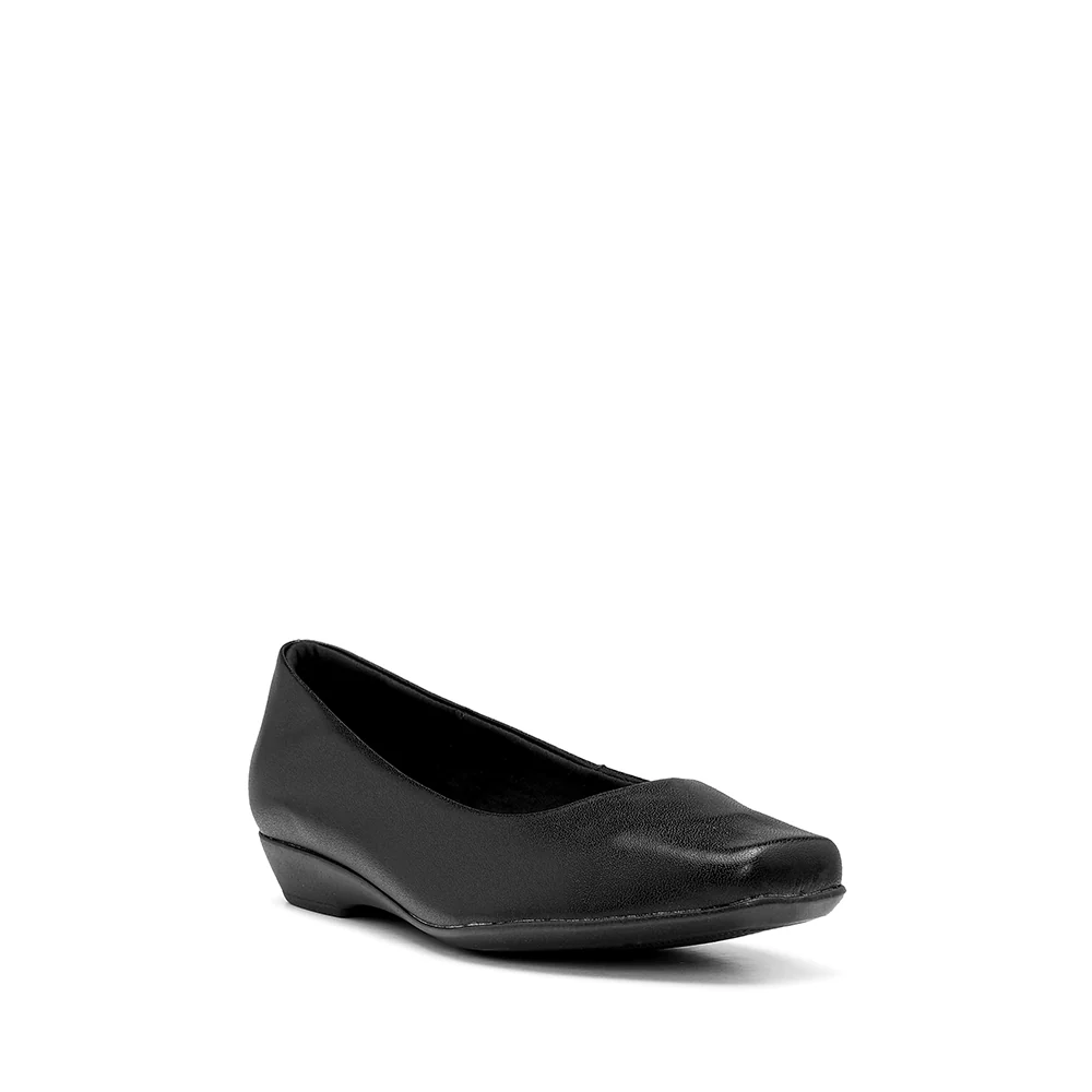 Sapato Salto Raso Mulher Pele Preto - Image 3