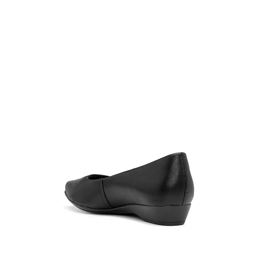Sapato Salto Raso Mulher Pele Preto - Image 4