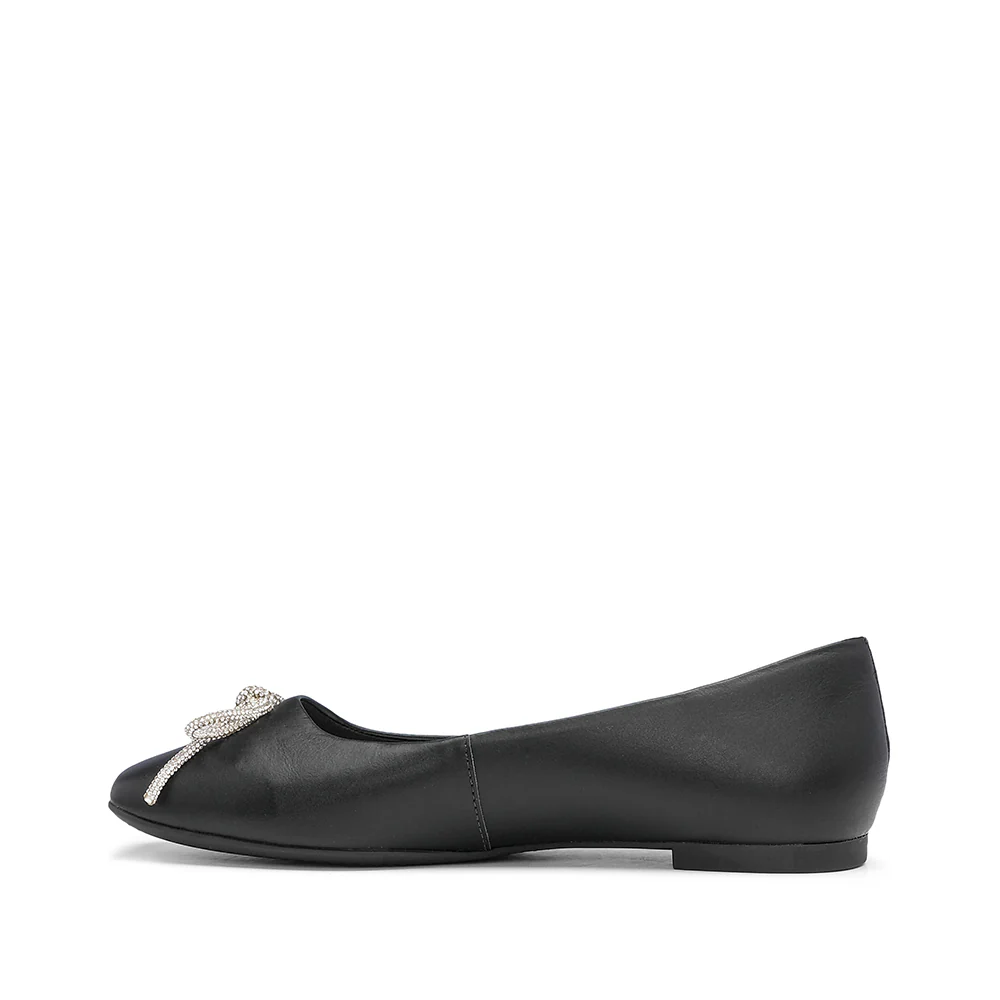 Sapato Salto Raso Mulher Pele Preto - Image 2