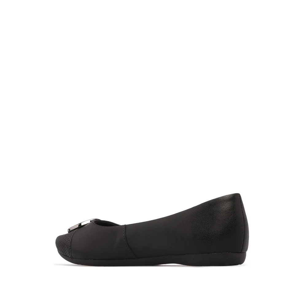 Sapato Salto Raso Mulher Pele Preto - Image 4