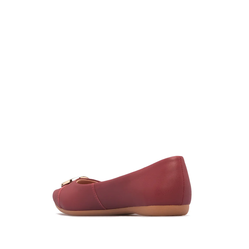 Sapato Salto Raso Mulher Pele Vermelho - Image 4