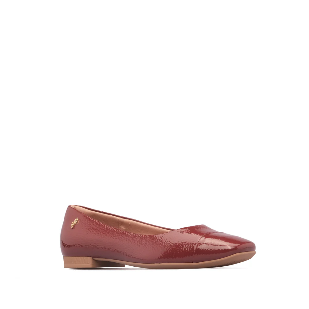 Sapato Salto Raso Mulher Verniz Vermelho - Image 3
