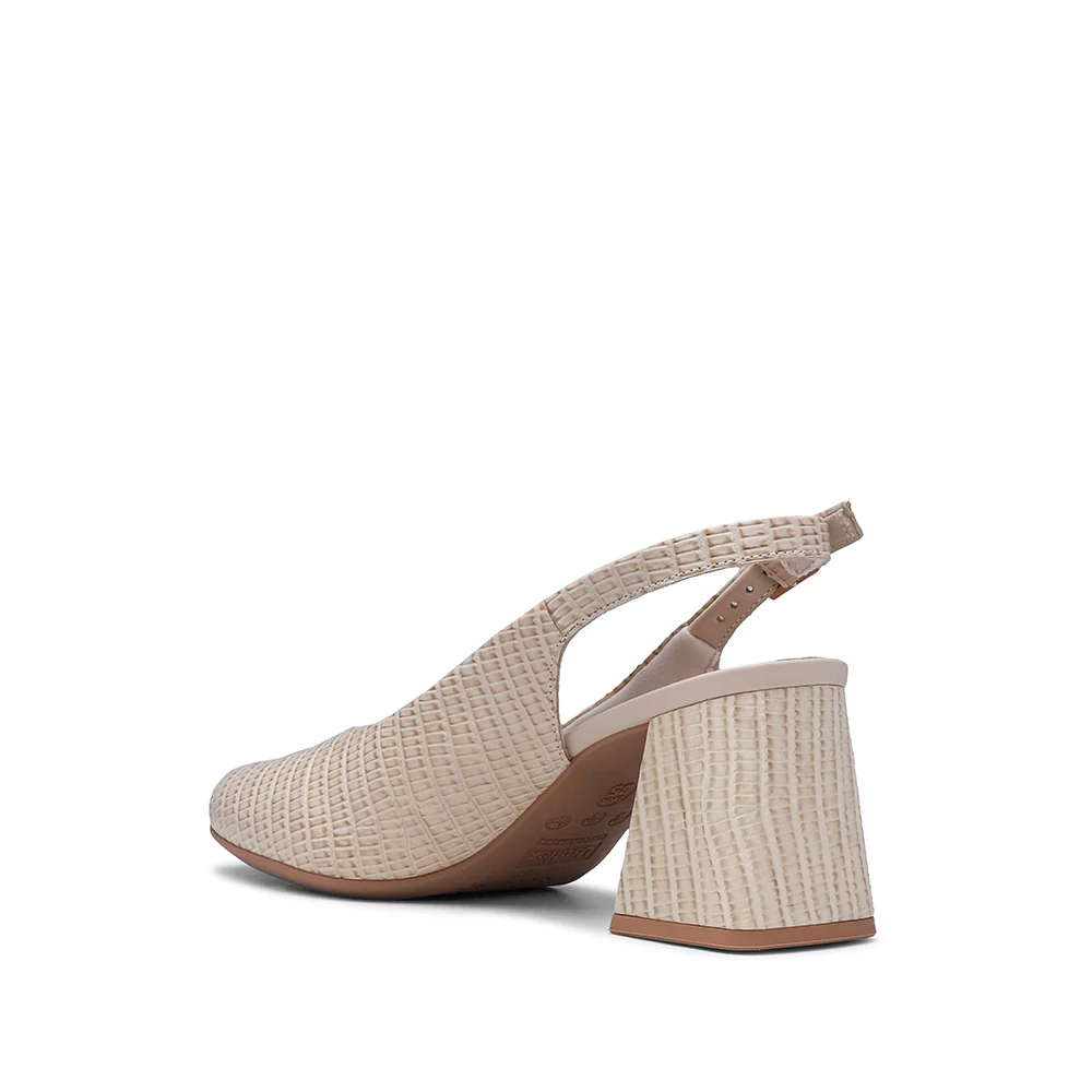Sapato Slingback Mulher Pele Bege - Image 4