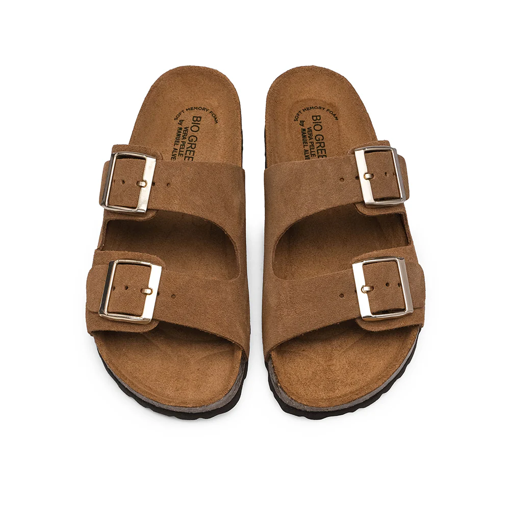 Chinelo Casual Mulher Camurça Camel - Image 5