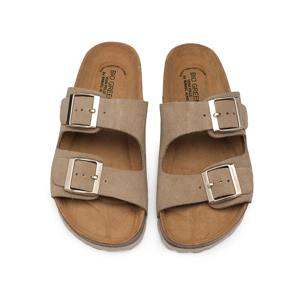 Chinelo Casual Mulher Camurça Taupe - Image 5