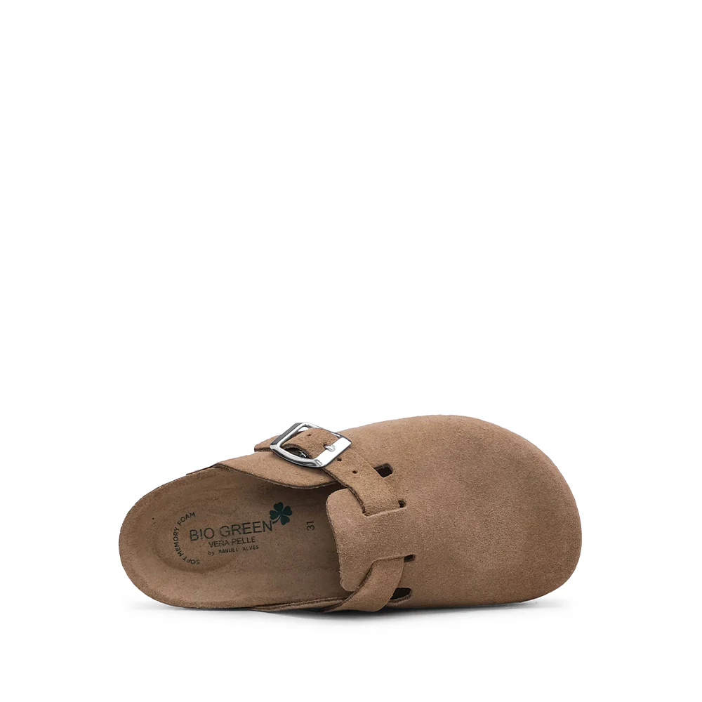 Chinelo Salto Raso Criança Camurça Taupe - Image 4