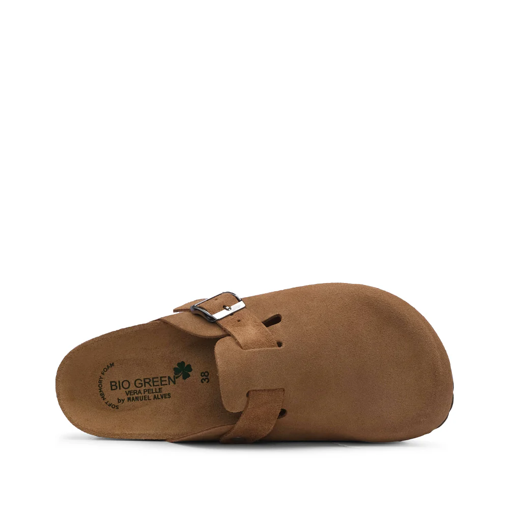 Chinelo Salto Raso Mulher Camurça Camel - Image 4