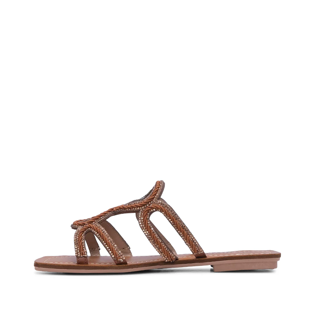 Chinelo Casual Mulher Camel - Image 2