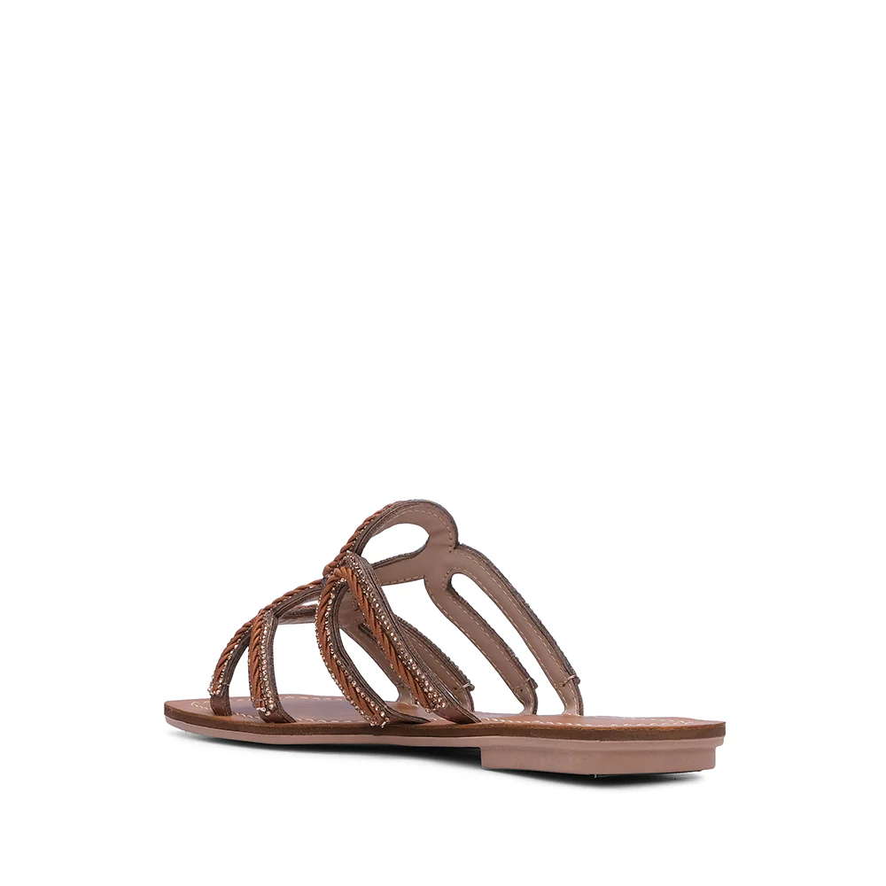 Chinelo Casual Mulher Camel - Image 4