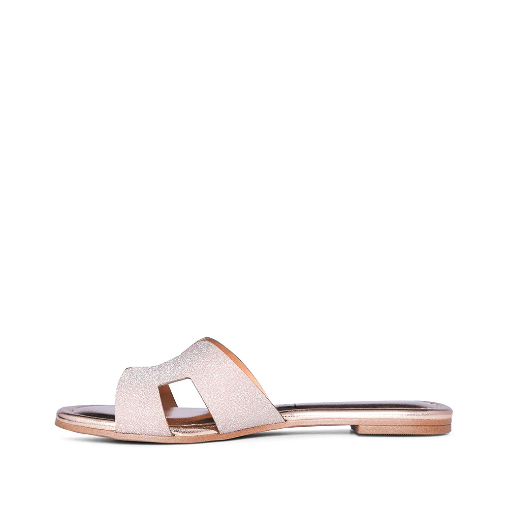 Chinelo Salto Raso Mulher Metalizado Dourado - Image 2