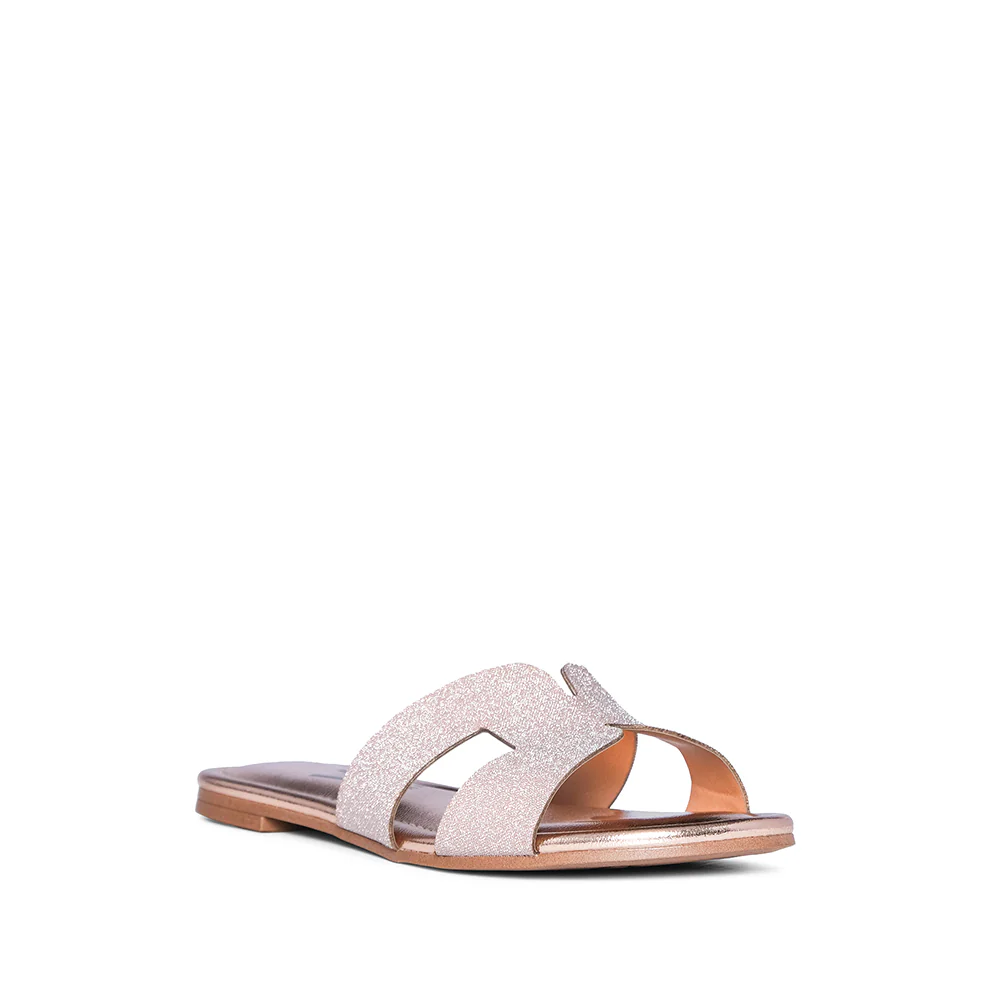 Chinelo Salto Raso Mulher Metalizado Dourado - Image 3
