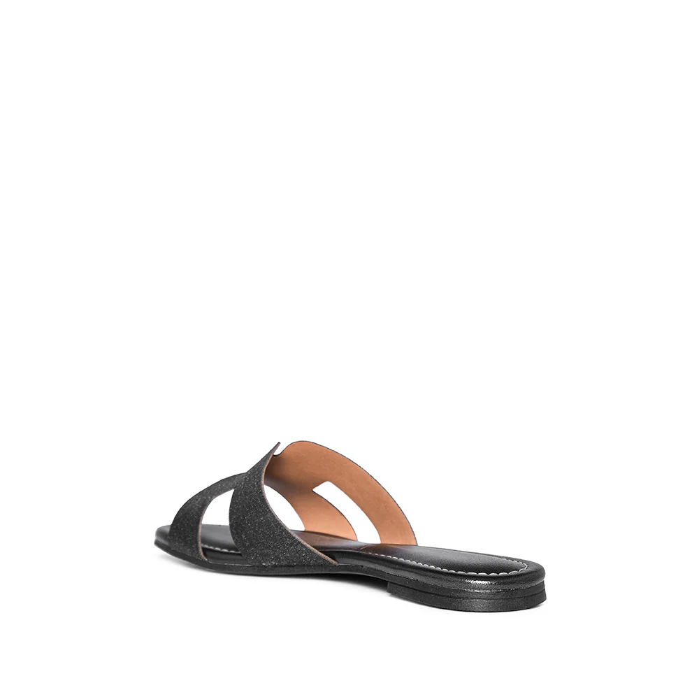 Chinelo Salto Raso Mulher Metalizado Preto - Image 4