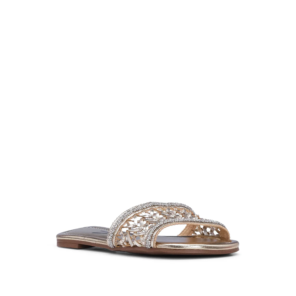Chinelo Salto Raso Mulher Metalizado Dourado - Image 3