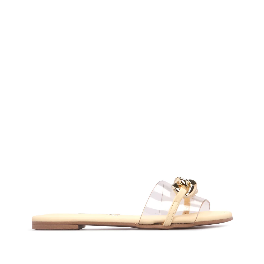 Chinelo Salto Raso Mulher Amarelo
