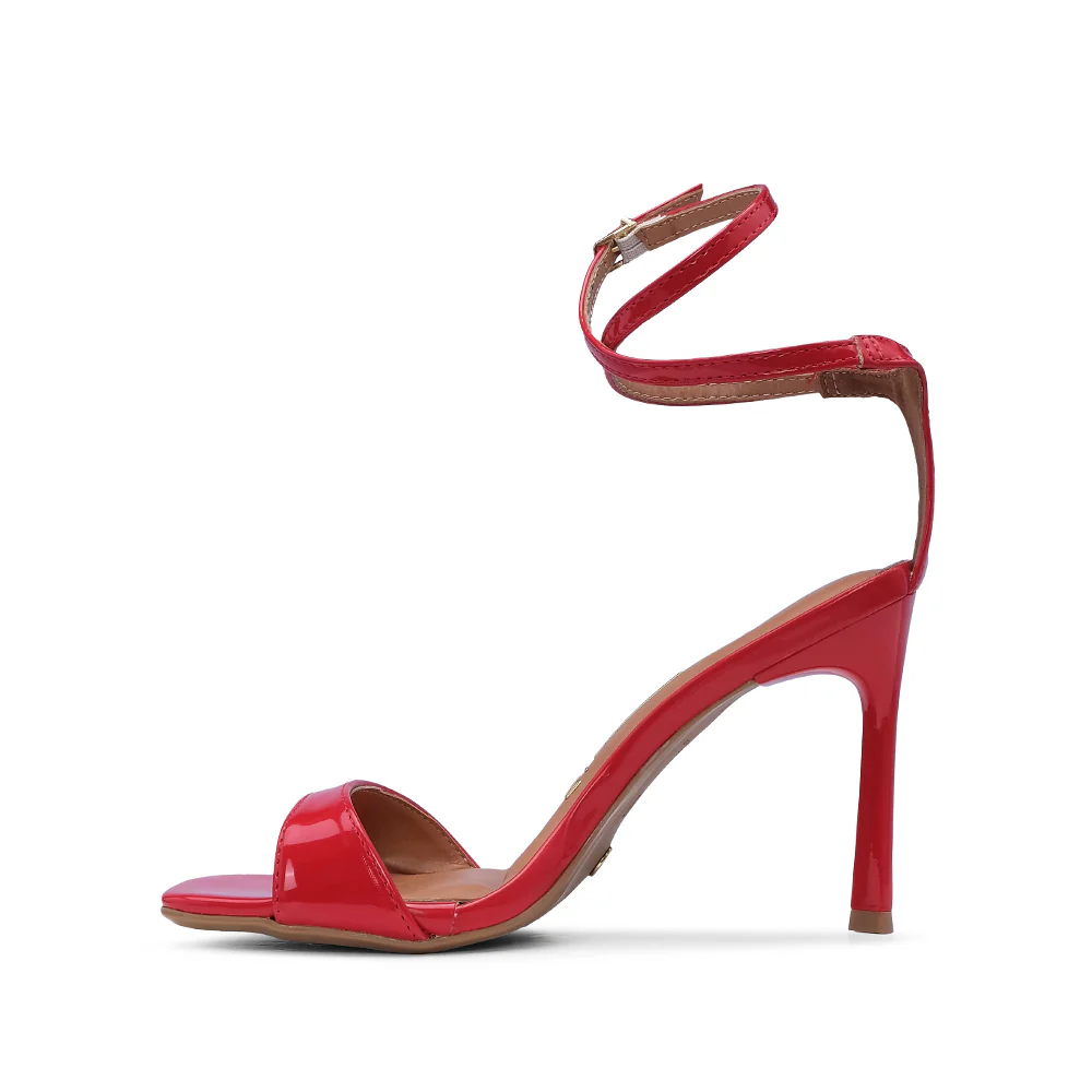 Sandália Salto Alto Mulher Verniz Vermelho - Image 2