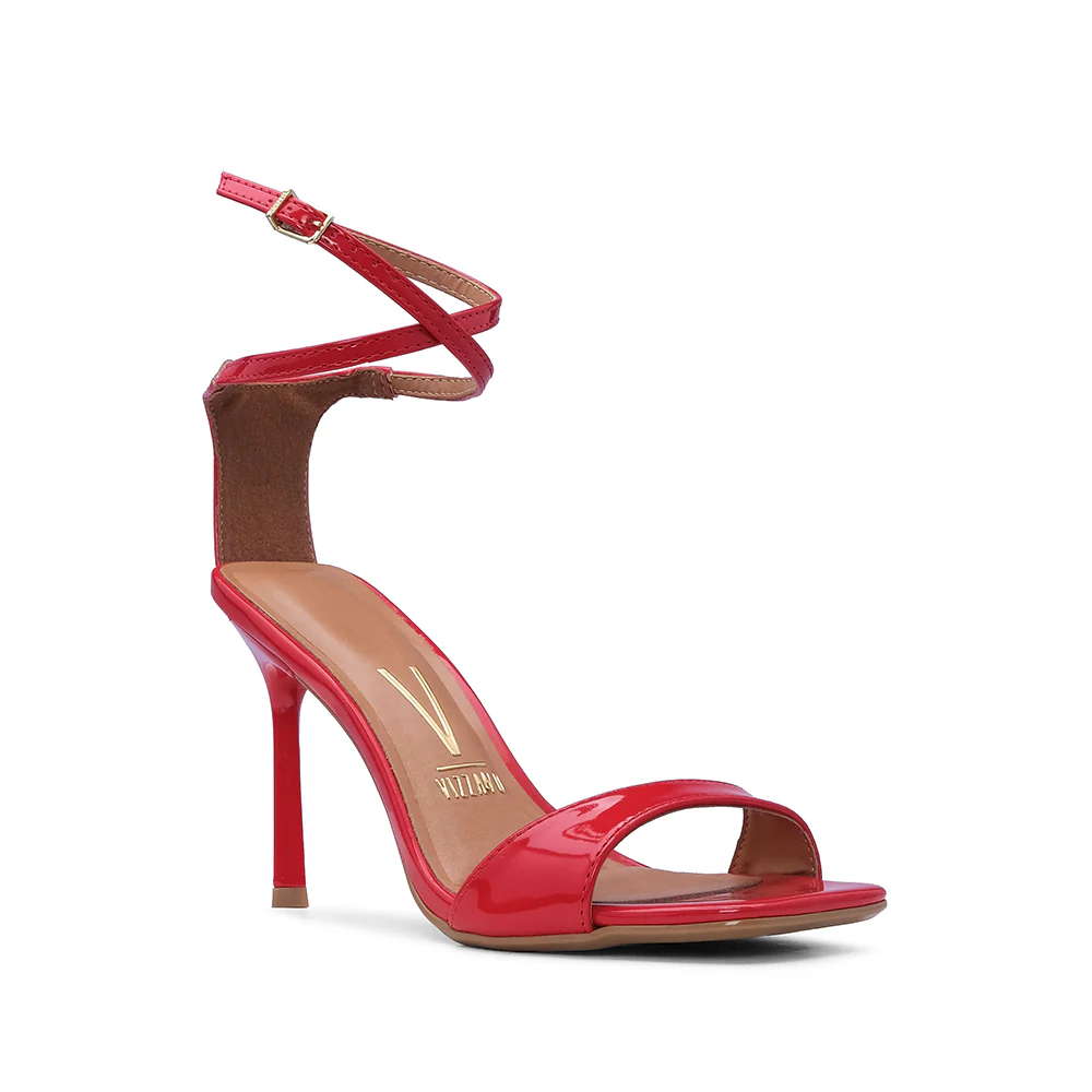 Sandália Salto Alto Mulher Verniz Vermelho - Image 3