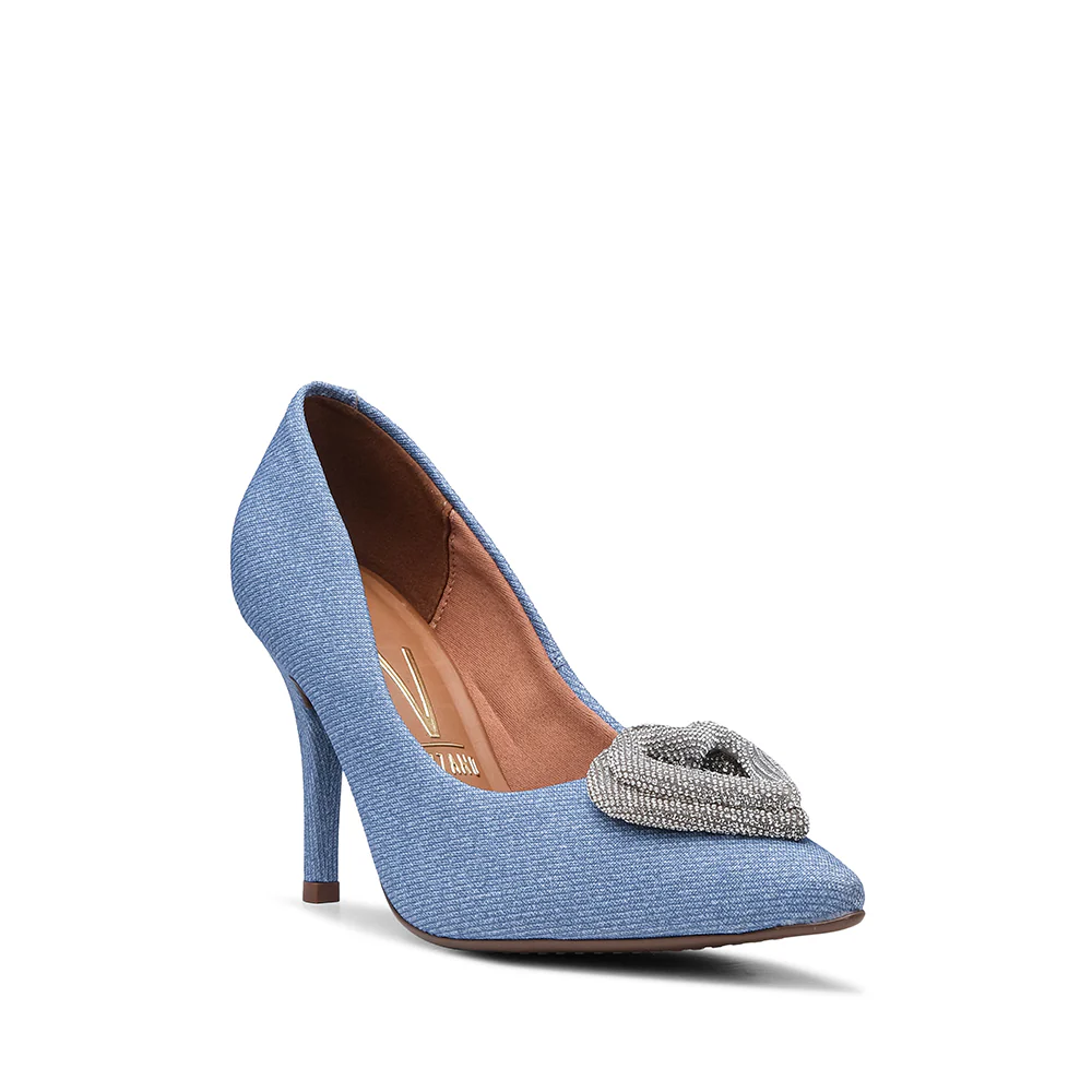 Sapato Salto Alto Mulher Têxtil Jeans - Image 3