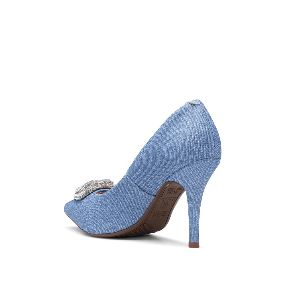 Sapato Salto Alto Mulher Têxtil Jeans - Image 4