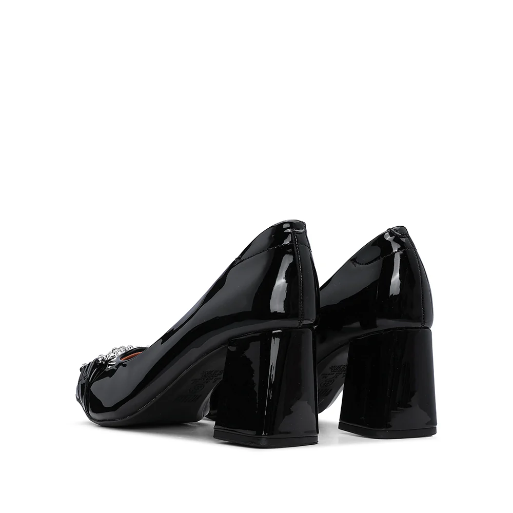 Sapato Salto Médio Mulher Verniz Preto - Image 3