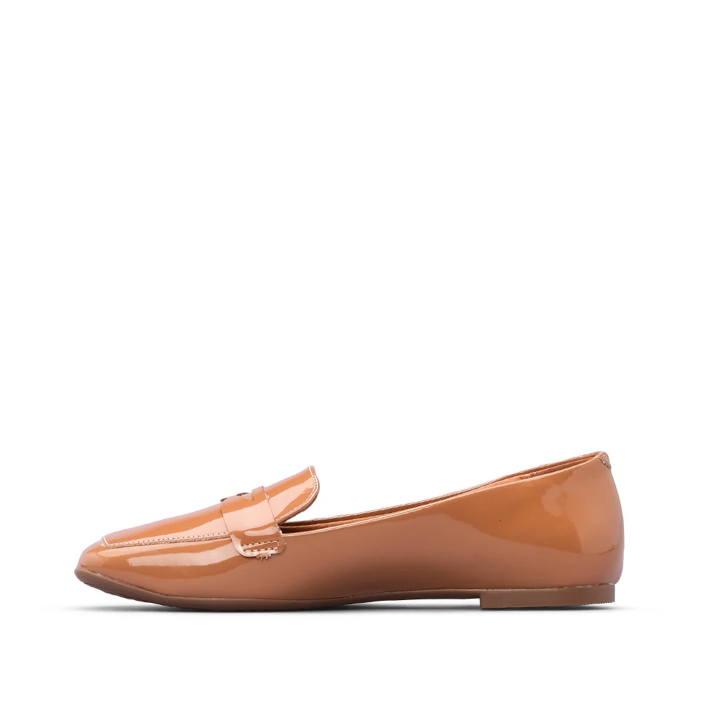 Sapato Salto Raso Mulher Verniz Camel - Image 2