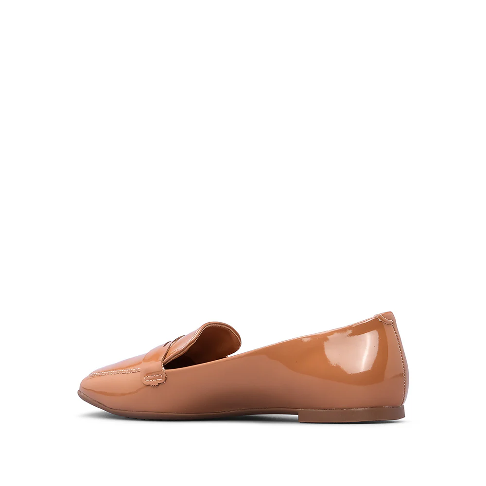 Sapato Salto Raso Mulher Verniz Camel - Image 4