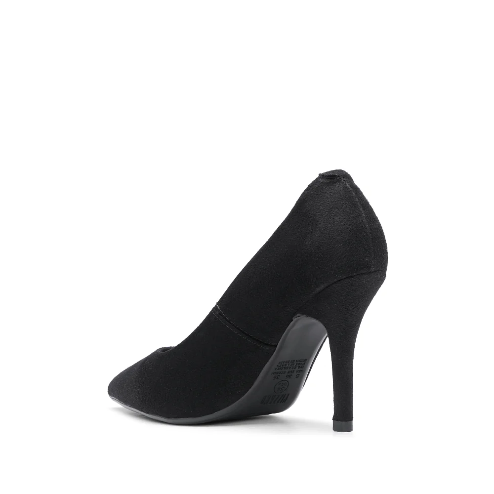 Sapato Stilleto, Salto Alto Mulher Camurça Preto - Image 4
