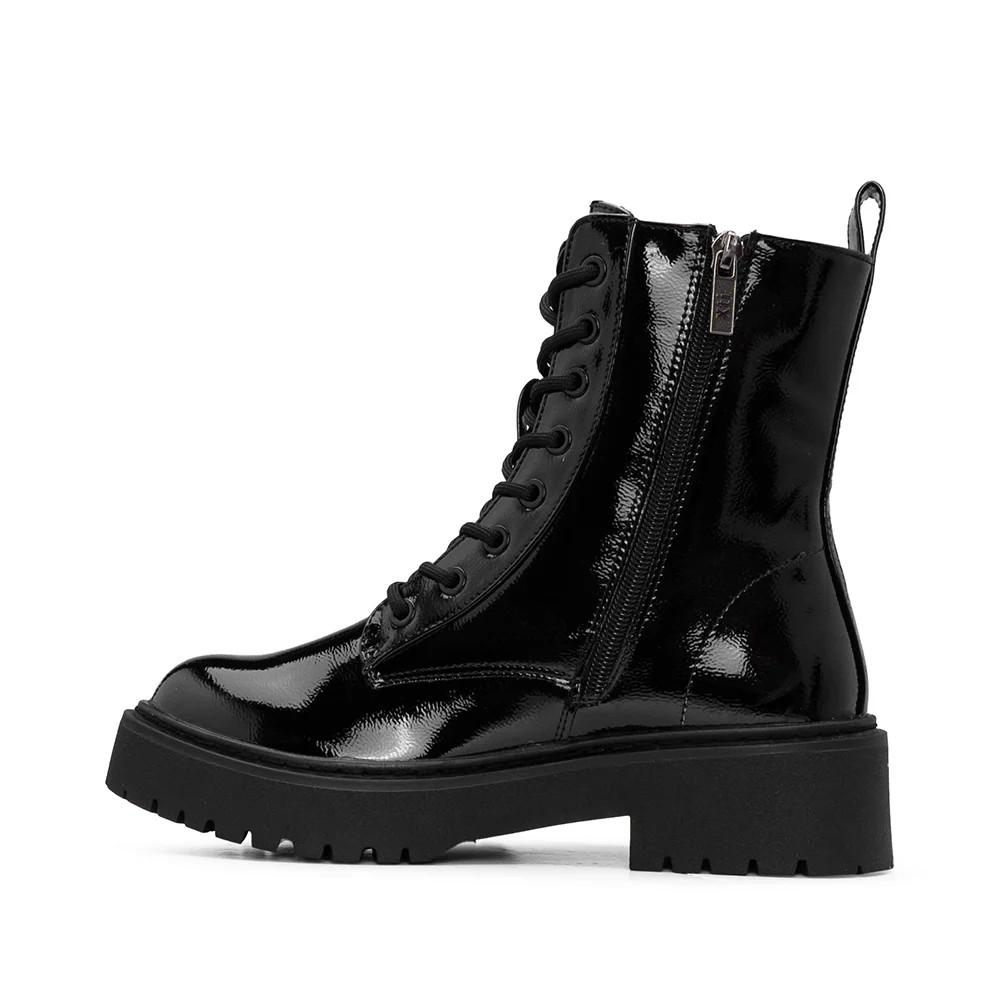 Bota Militar Mulher Verniz Preto - Image 2