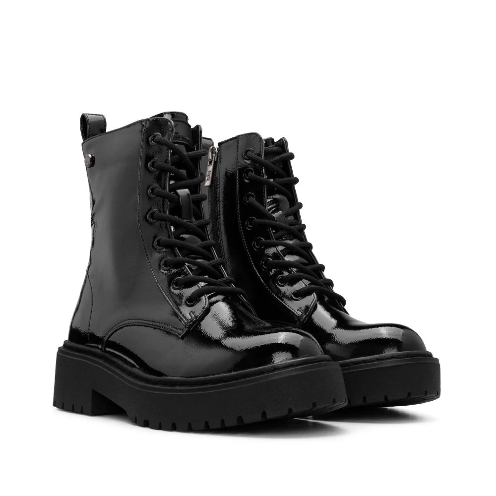 Bota Militar Mulher Verniz Preto - Image 3