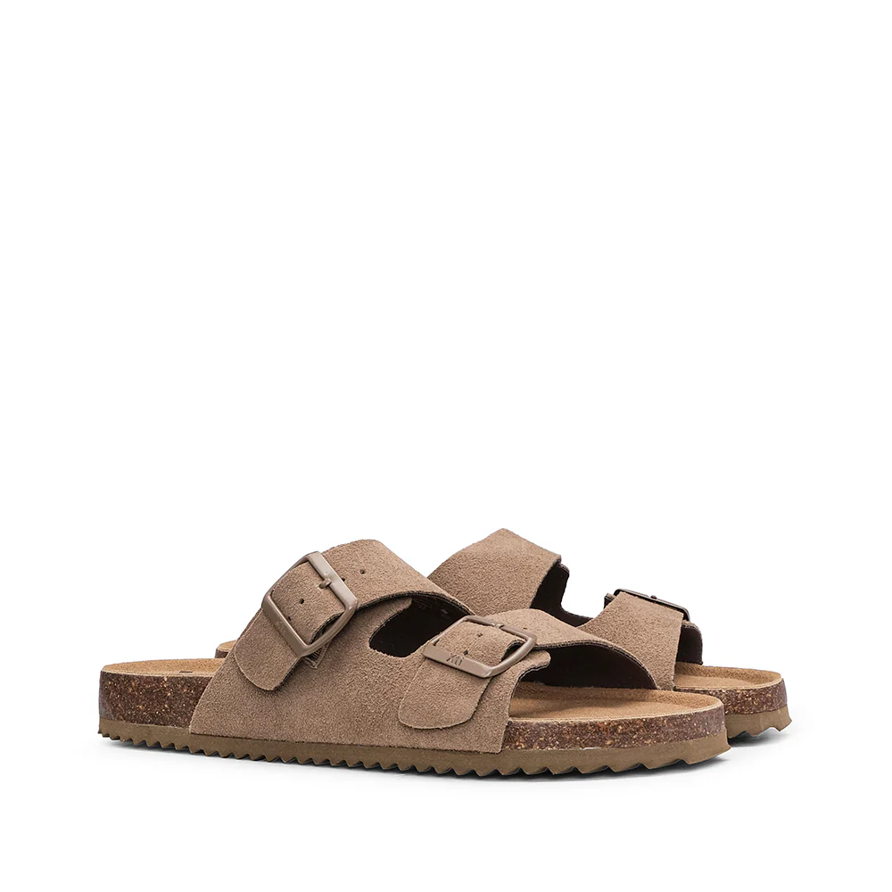 Chinelo Casual Homem Camurça Taupe - Image 2