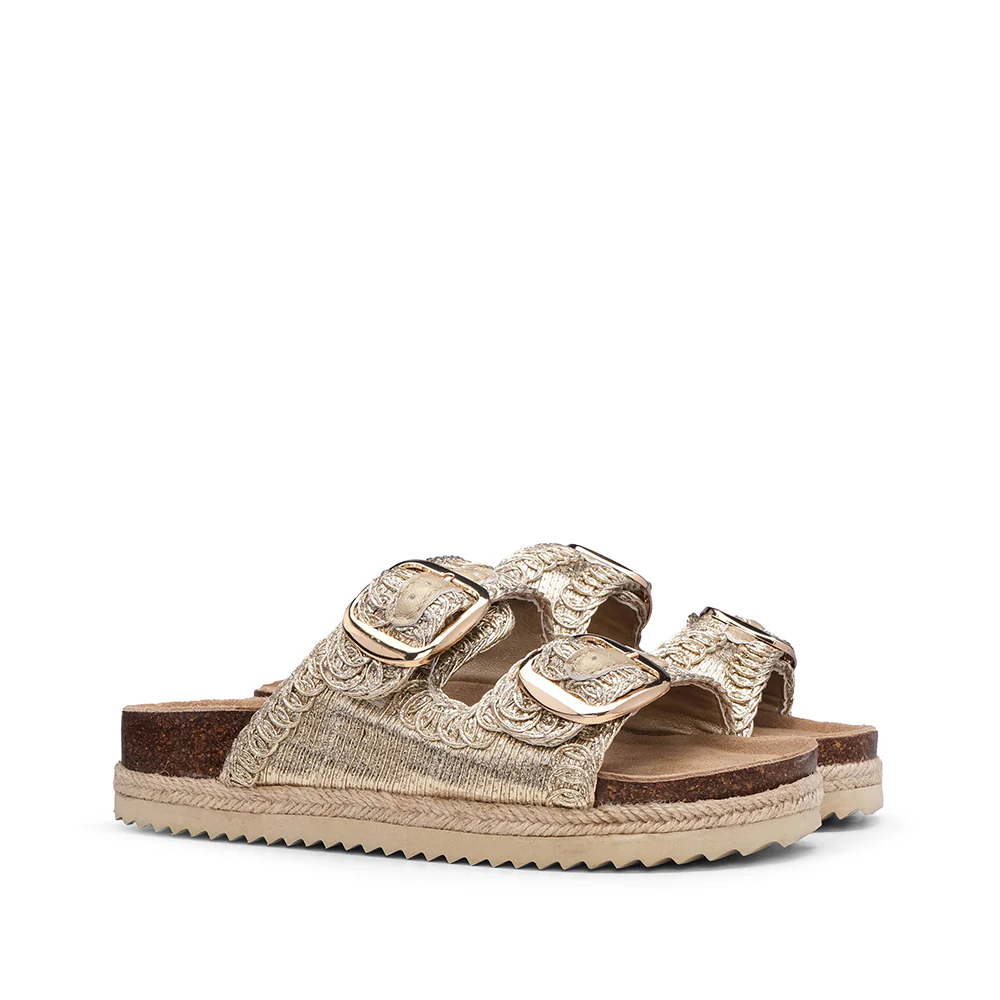 Chinelo Casual Mulher Dourado - Image 2