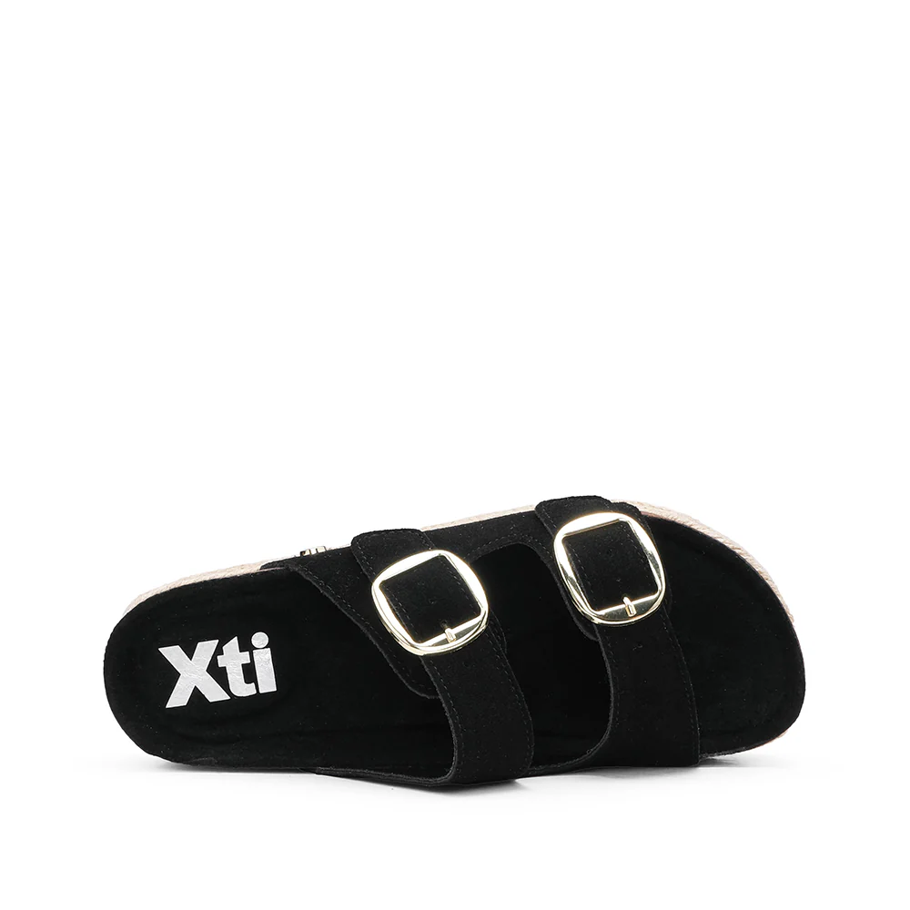 Chinelo Casual Mulher Com Sola em Ráfia Preto - Image 4