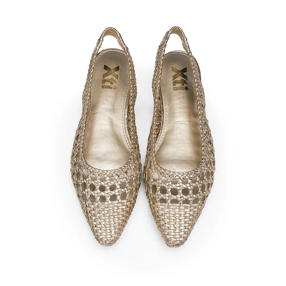 Sapato Salto Raso Mulher Dourado - Image 5