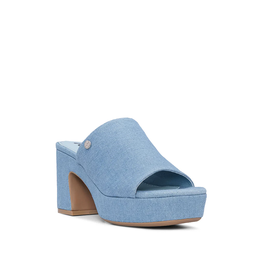 Soca Salto Alto Mulher Pele Sintética Jeans - Image 3